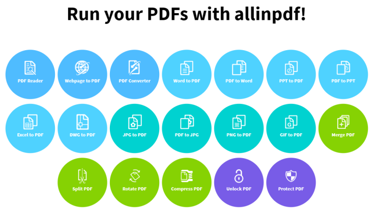 여러 파일을 PDF로 변환 해주는 사이트(allinpdf.com)
