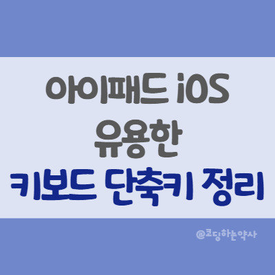 아이패드 iOS 에서 유용한 키보드 단축키 정리