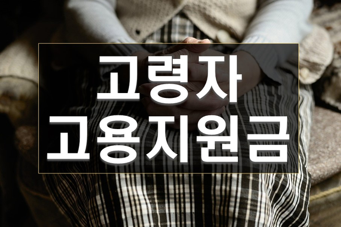  고령자 고용지원금 조건 및 신청방법 알아보세요
