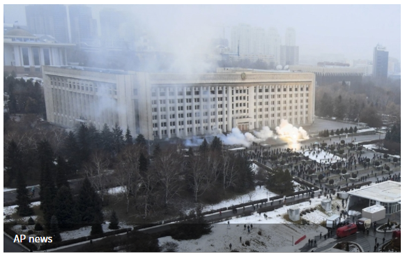 비즈니스 카자흐스탄, 대규모 시위로 비상사태 선포…비트코인 해시레이트 급락