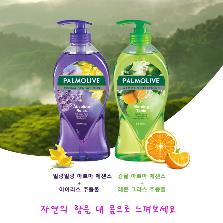  아로마 향에 취하고 부드러움에 행복해지는 팜올리브 샤워젤 750ml