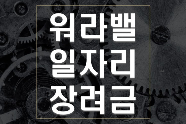  워라밸일자리장려금 2022년 개편된 내용 간단정리