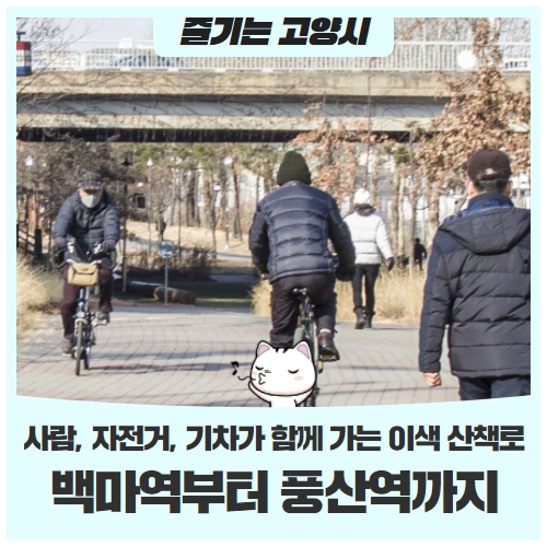 백마역부터 풍산역까지경의중앙선, 사람, 자전거, 기차가 함께 가는 이색 산책로 백마역부터 풍산역까지경의중앙선, 사람, 자전거, 기차가 함께 가는 이색 산책로