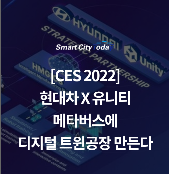  [CES 2022] 현대차X유니티, 메타버스에 디지털 트윈 공장 만든다
