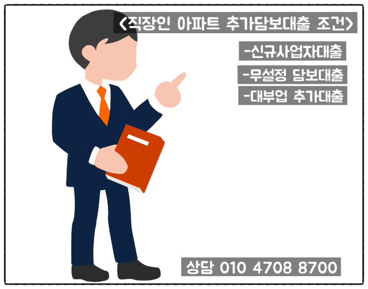  직장인 아파트추가담보대출 저금리 조건 알아보기