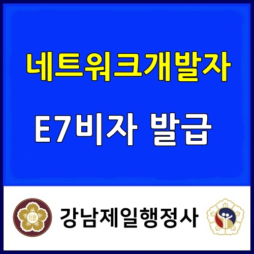  네트워크 시스템 개발자 전문가 기술자 E7비자 발급 성공