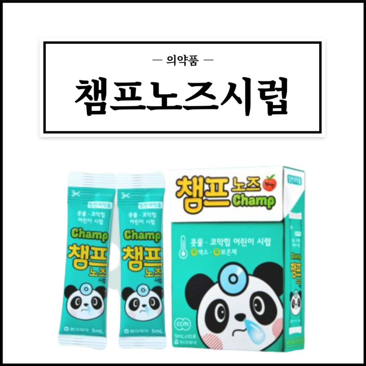  챔프노즈시럽, 효능효과/복용법/부작용/주의사항 등 간단정리