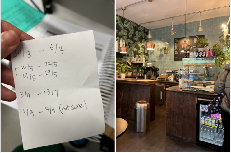  [영국워킹홀리데이] +117 휴가 컨펌, Espresso Room 카페