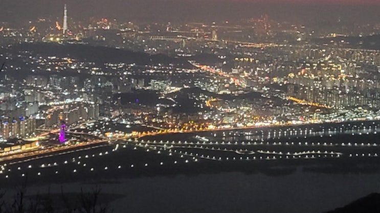  예봉산 야간등산 엽서같은 야경 하남 팔당 남양주 수도권 등산코스