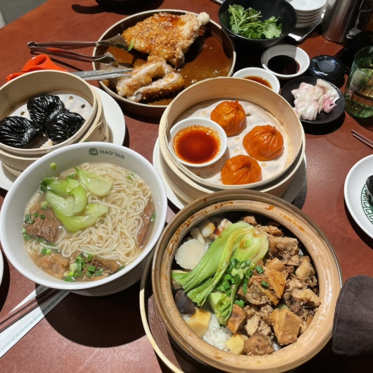  여의도 더현대서울 딤섬 맛집 호우섬 (소룡포, 하가우, 뽀짜이판, 우육탕면)