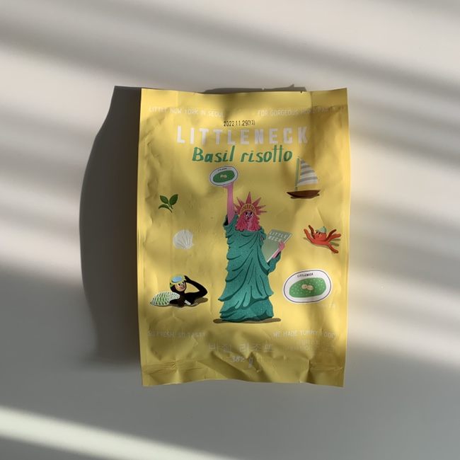  마켓컬리 리틀넥 바질 크림 리조또