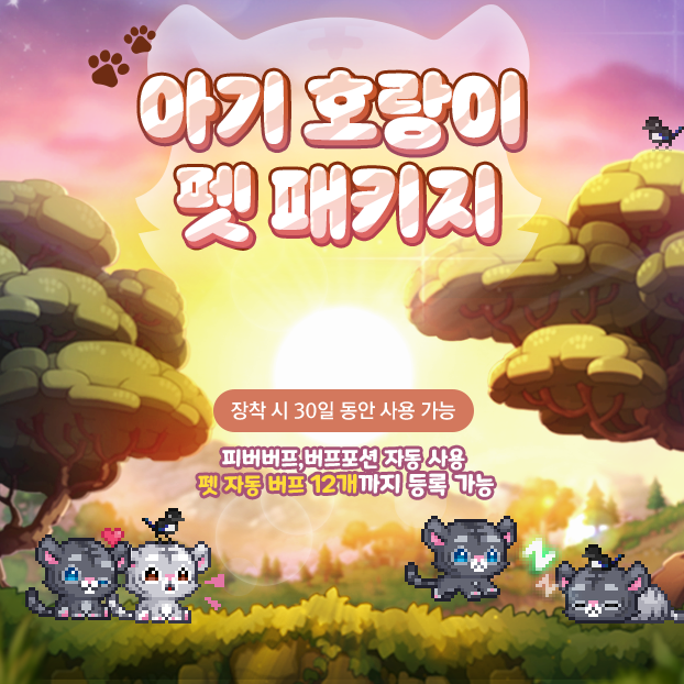  메이플스토리M 펫 아기 호랑이 출시 및 핫타임 이벤트