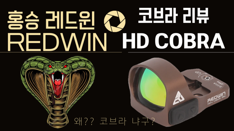  레드윈 홍승 HD 코브라 RMR 레드도트 리뷰 유튜브 업로드.