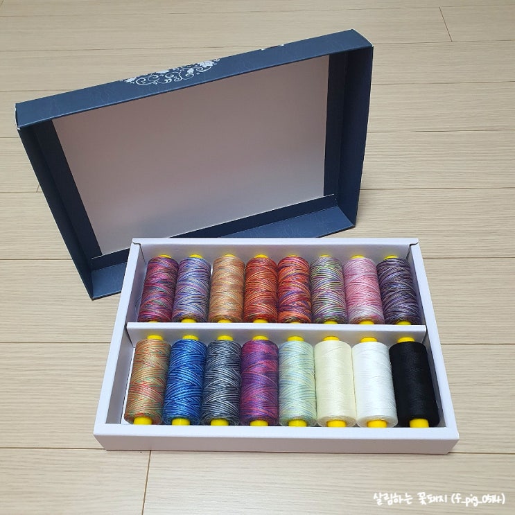  스마일 재봉실 레인보우사 실세트