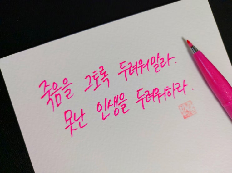  [1일 1캘리그라피] 베르톨트 브레히트 명언 1
