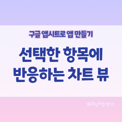  앱시트 Appsheet 앱 만들기:  선택한 항목에 따라 달라지는 반응형 차트 만들기 - interactive dashboard