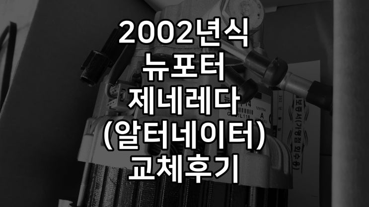  뉴포터 제네레다(알터네이터) 및 벨트세트 교체 후기