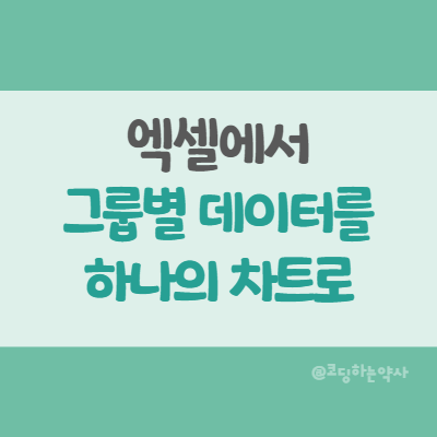  엑셀 Excel 에서 상하위 그룹별 데이터를 하나의 차트(막대그래프)로 그리기
