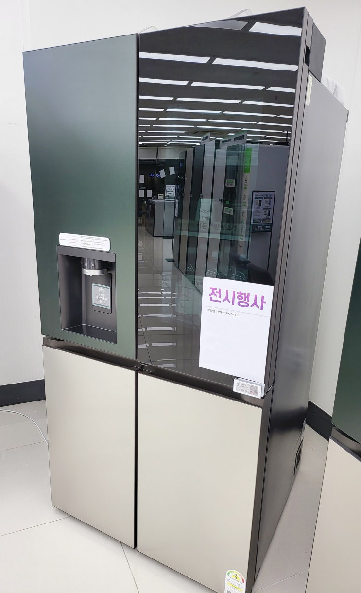 (전시할인행사)LG 디오스 얼음정수기냉장고 오브제컬렉션 W821SGS453