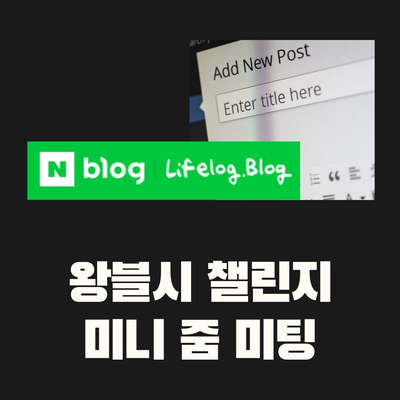  왕초보 블로그 시작하기 챌린지 팀 (왕블시) 미니 줌 미팅