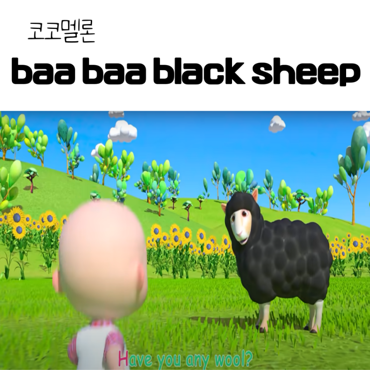  코코멜론 :: baa baa black sheep 영어 동요 가사 / 음원 링크 / 표현 활용