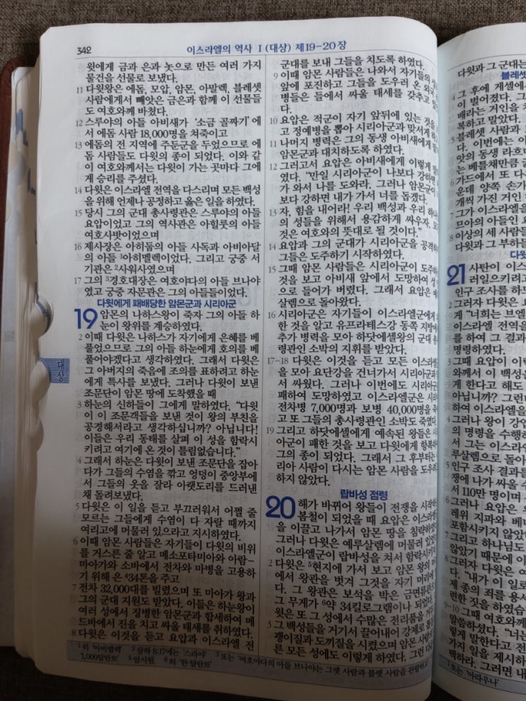 이스라엘의 역사 Ⅰ(역대상) 19~20장