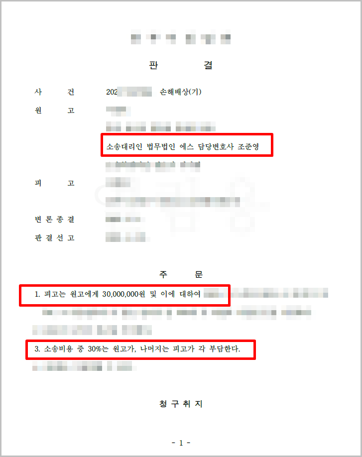  원고 아내가 유부녀라는 사실을 알면서도 부정행위를 적극적으로 유도해 온 상간남에게 위자료 3000만원 받아낸 사건