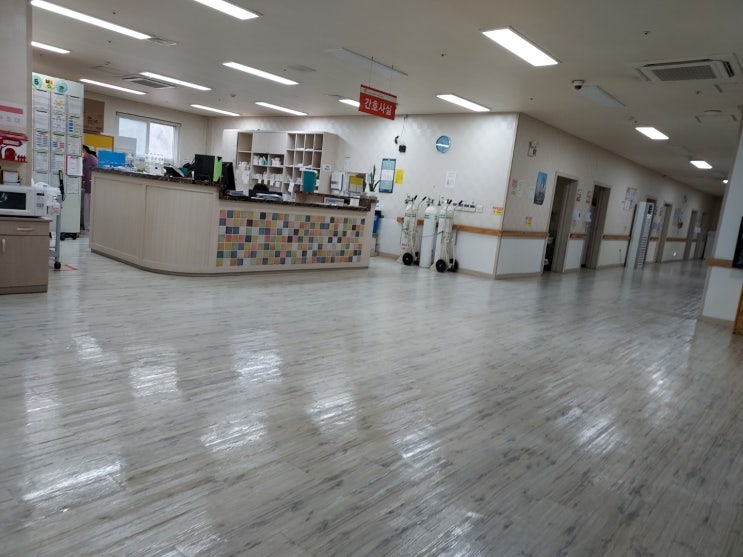  수원/요양병원청소/바닥세척및 왁스코팅