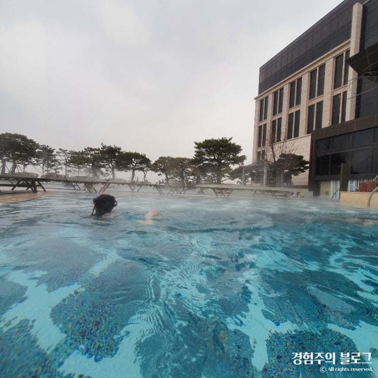  아이와 함께 인천 파라다이스 시티 호텔 수영장 및 풀사이드바 후기(겨울수영장)