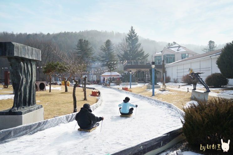 평창 무이예술관 얼음 썰매장 아이와 가볼만한곳 겨울 놀거리, 먹거리