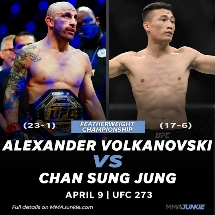 UFC 273 볼카노프스키 vs 정찬성 & 스털링 vs 얀/UFC 272 콜비 코빙턴 vs 호르헤 마스비달 UFC 273 볼카노프스키 vs 정찬성 & 스털링 vs 얀/UFC 272 콜비 코빙턴 vs 호르헤 마스비달