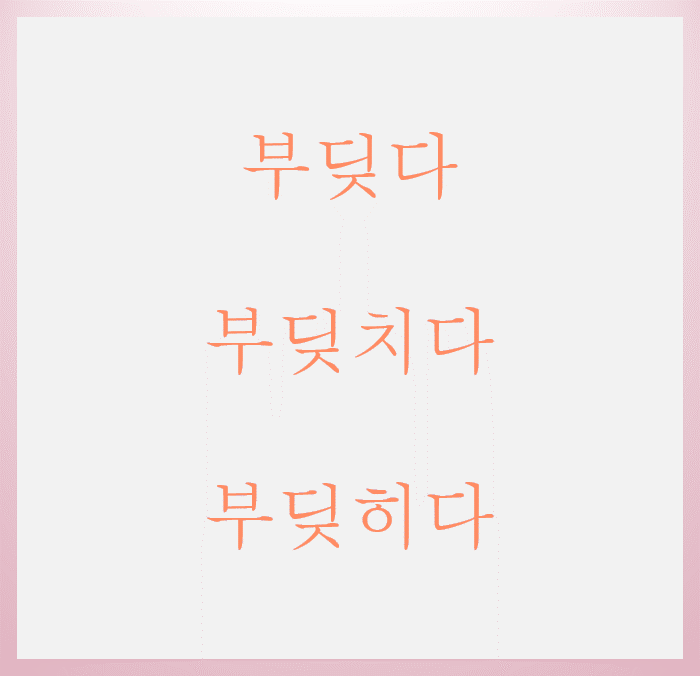  ['부딪치다'와 '부딪히다']의 구분 
