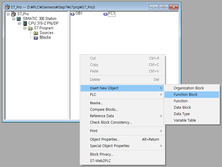 SIEMENS STEP7 Programing 기초 응용 ( 지멘스 PLC, Simatic Manager Block, FB ...