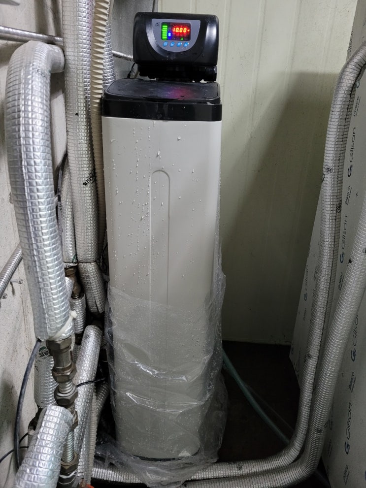  전원주택 지하수 연수기 필터하우징에서 자동 재생 연수기로 지하수 석회제거 DIY