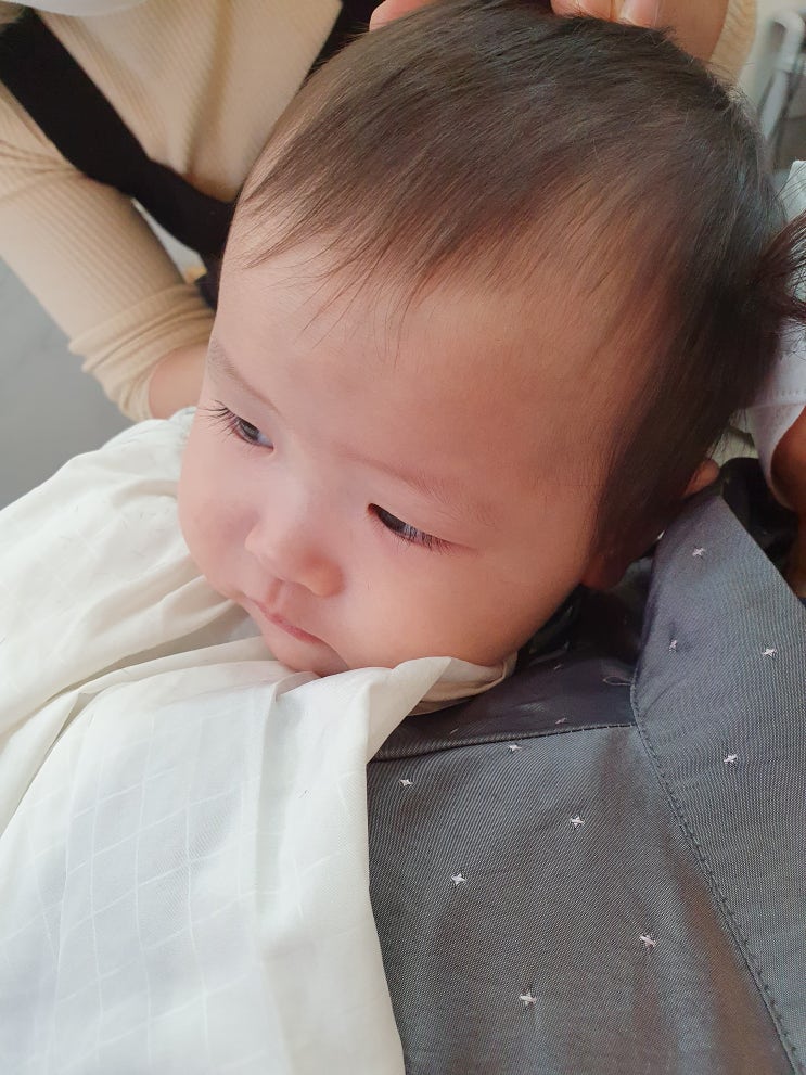  [천안] 명자헤어살롱에서 8개월아기 머리 깎았어요