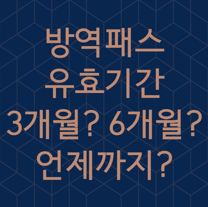 방역패스 유효기간 3개월? 6개월? 정확한 날짜는?