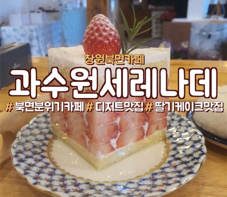  창원 북면 디저트 맛집, 딸기 케이크 맛집 카페,<과수원 세레나데>