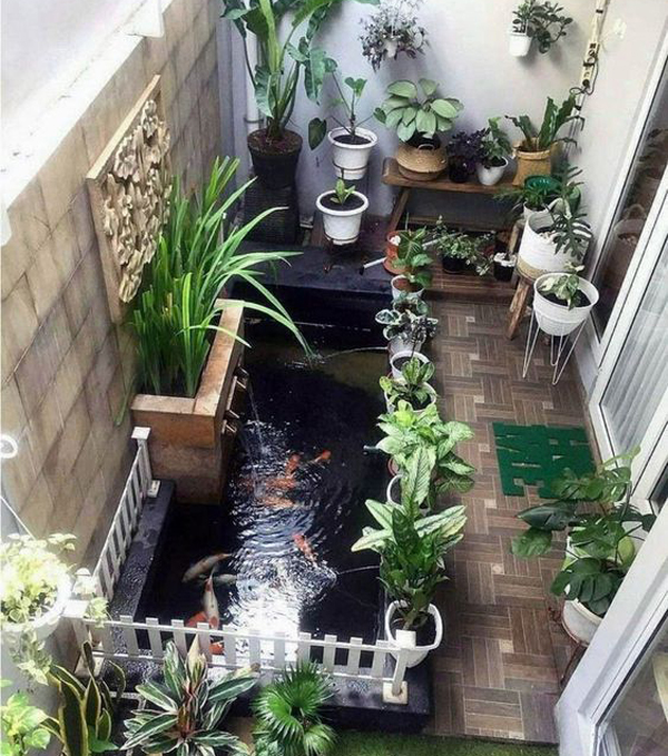 집밖 작은 물고기 연못 만들기 정원 인공연못 만들기