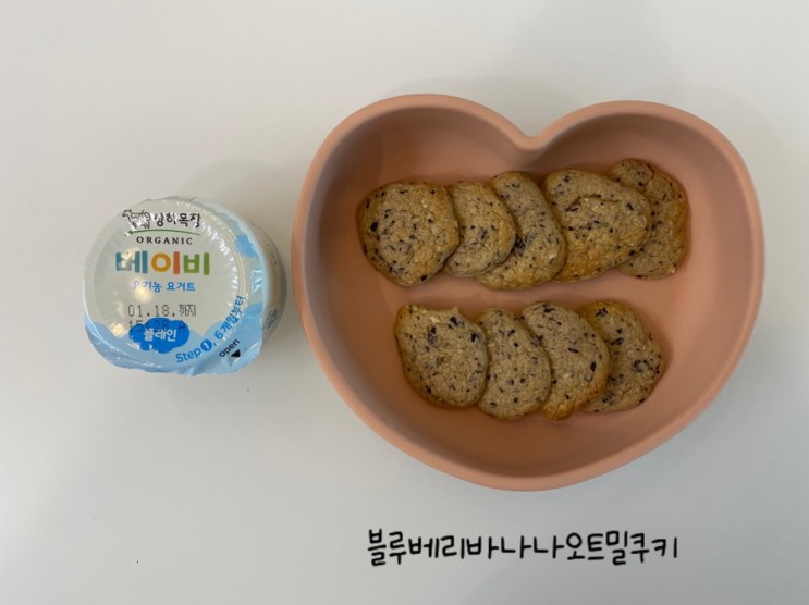 11월아기 간식/ 블루베리바나나 오트밀 쿠키