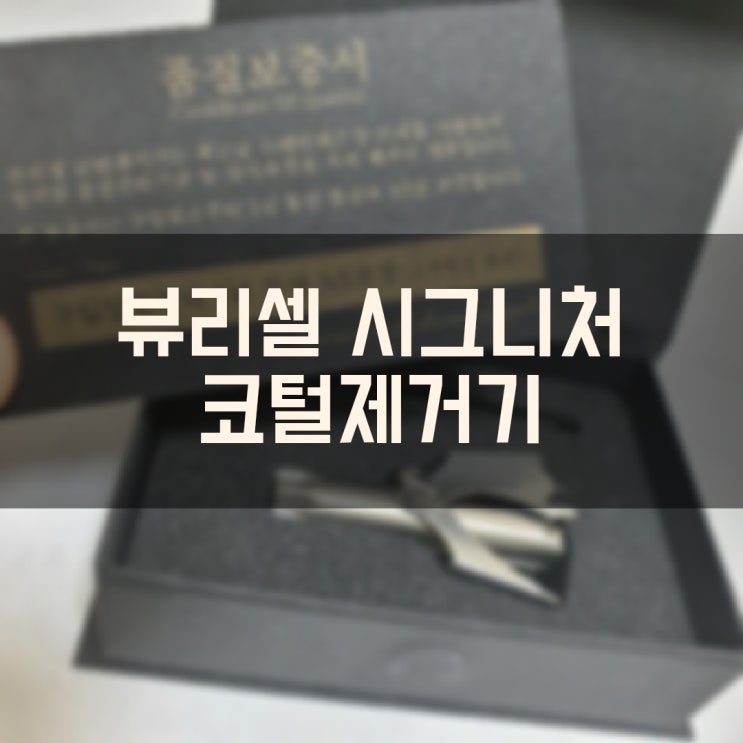  뷰리셀 시그니처 코털제거기로 지저분한 코털제거 한방 해결
