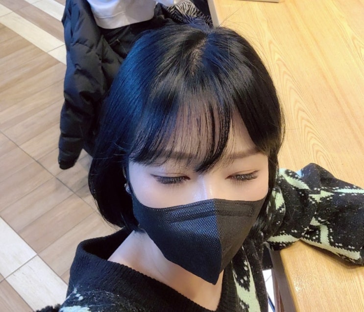  차홍룸 강남대로점 이보미 디자이너쌤 쿨톤찰떡 쿨내풀풀 블루블랙 헤어염색 완전맘에들어