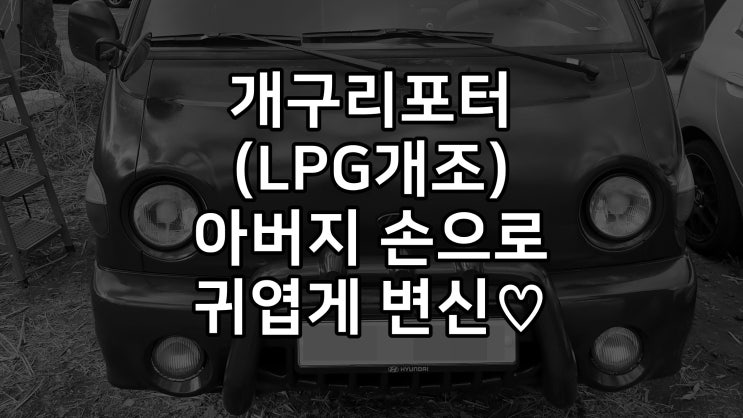 LPG 개조 2002년식 뉴포터 유성페인트 차량외판도색 (feat.아버지)