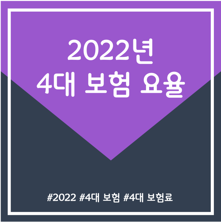 2022년 4대보험 요율 안내 (국민연금, 건강보험, 고용보험, 산재보험)