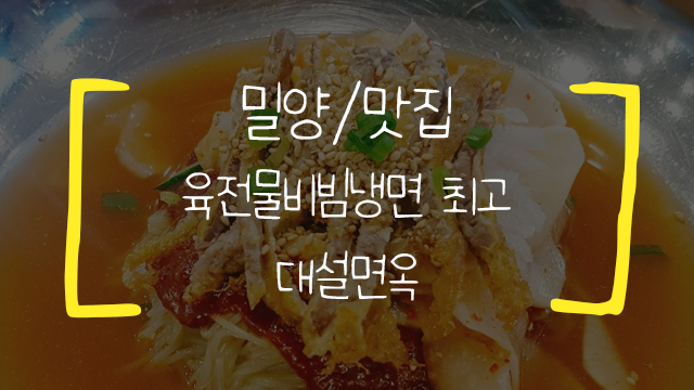  [밀양/맛집] 대설면옥