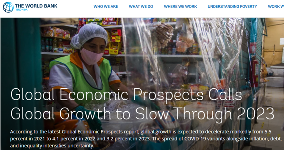 세계은행의 경제 성장률 전망 보고서