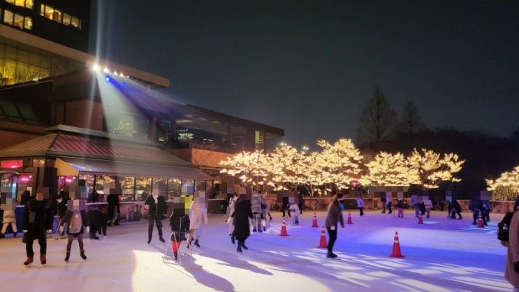서울  야외 아이스링크  -야경이 너무 예쁜 그랜드하얏트  서울 스케이트장