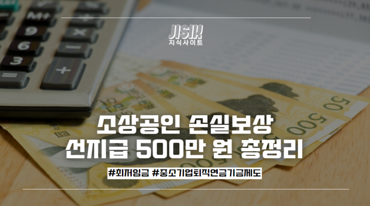 소상공인 손실보상 선지급 500만 원 신청 조건 총정리(제외 대상, 추가 업종)