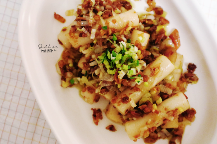  알리오 올리오 떡볶이 만들기 : 맥주안주 추천 (백종원 레시피)
