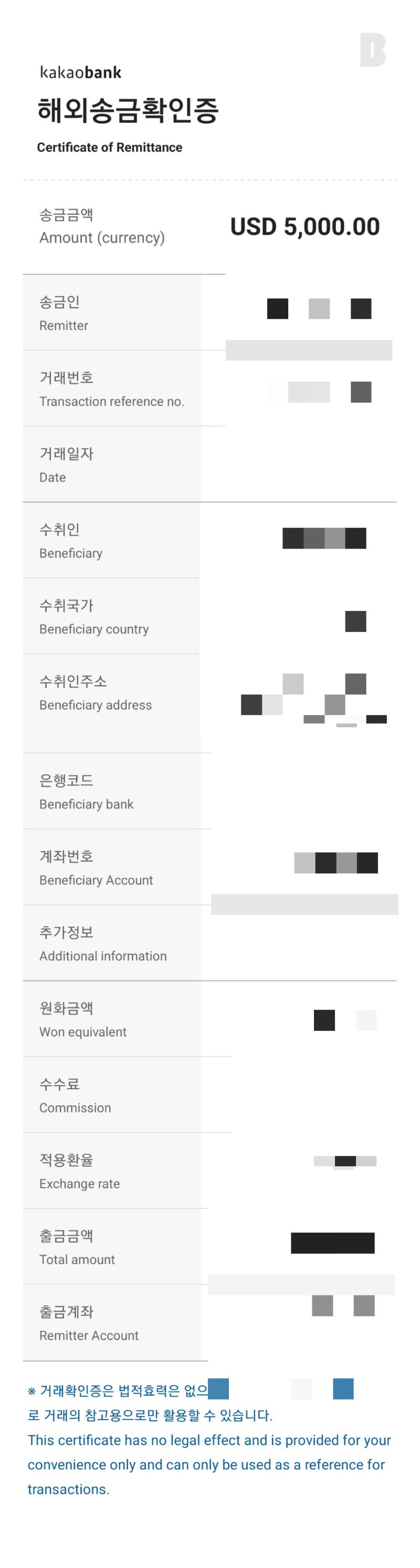 해외체류중 돈이 떨어졌을 때 | 카뱅으으로 해외송금하기 : 네이버 블로그