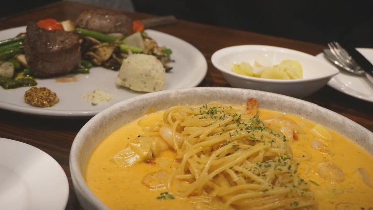  불로동맛집 하고스 광주 레스토랑 안심스테이크 먹었어용